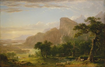 Escena del paisaje de la montaña Thanatopsis Asher Brown Durand Pinturas al óleo